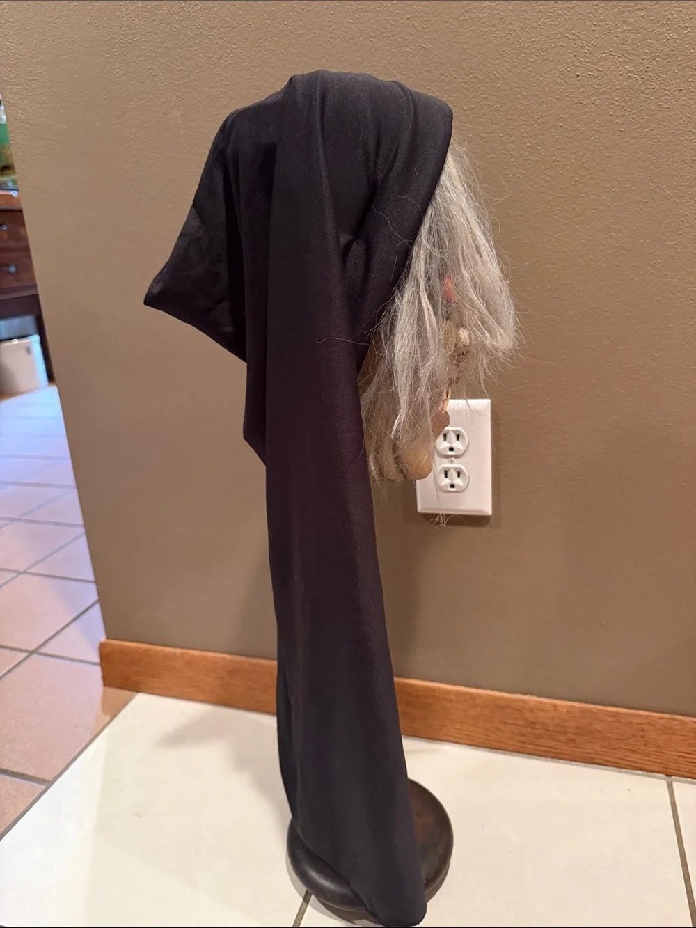 Vintage 1998 Halloween Mask Paper Magic Group Halloween Latex Mask Hooded Witch